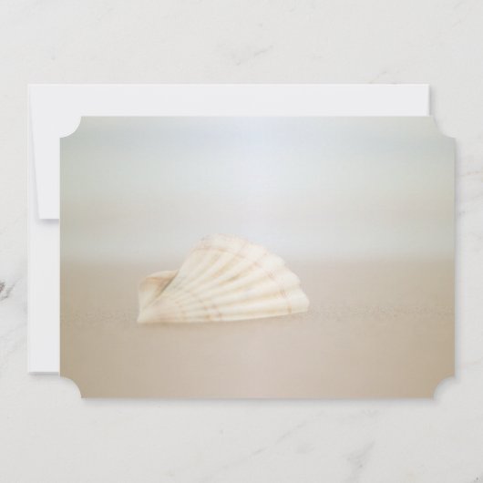 Strand Schelp, Harten RSVP Kaart (Achterkant)