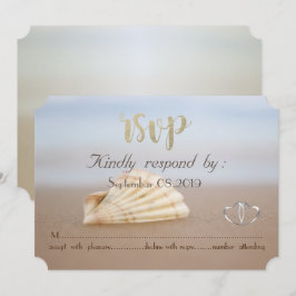 Strand Schelp, Harten RSVP Kaart
