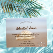 Strand Schelp, Harten Trouw Rehearsal Diner Kaart