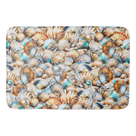 Strand schelp iriserende patroon shell collage badmat