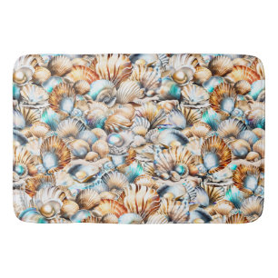 Strand schelp iriserende patroon shell collage badmat