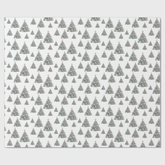 Strand Schelp Kerstboom Patroon Cadeaupapier (Vlak)