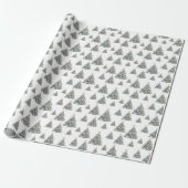 Strand Schelp Kerstboom Patroon Cadeaupapier (Uitgerold)