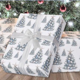 Strand Schelp Kerstboom Patroon Cadeaupapier