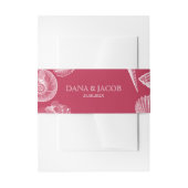 Strand Schelp Viva Magenta Aangepaste Naam Trouwen Uitnodigingen Wikkel (Voorkant Voorbeeld)