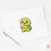 Strand Schelp Vondst Ronde Sticker (Envelop)