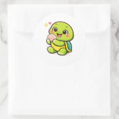 Strand Schelp Vondst Ronde Sticker (Tas)