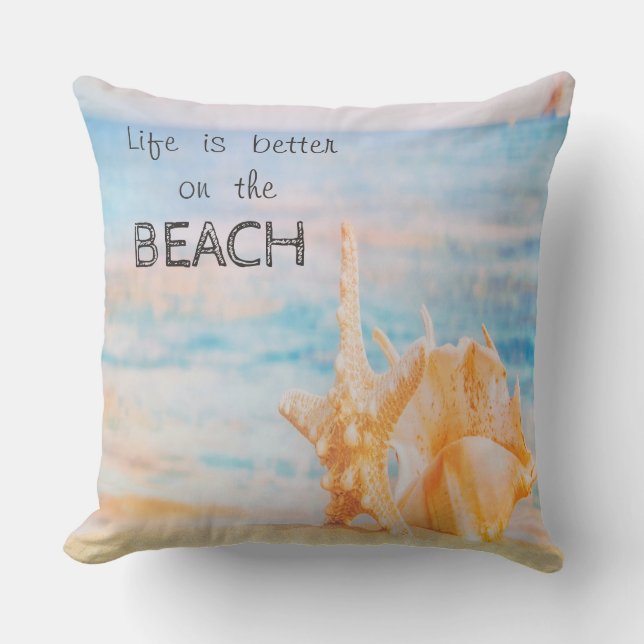 Strand, Schelp, Zeester Kussen (Voorkant)