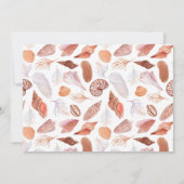 Strand Schelpen Aquarel Kust Foto Bruiloft Bedankkaart (Achterkant)