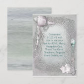 Strand Schelpen Bruiloft RSVP Kaart (Voorkant / Achterkant)