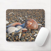 strand, schelpen, oceaan muismat (Met muis)