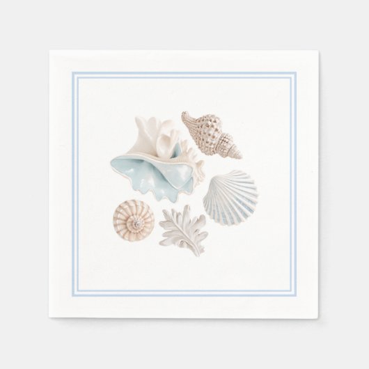 Strand Schelpen Papieren Servetten (Voorkant)