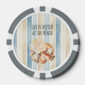 Strand Schelpen Poker Chips (Voorkant)