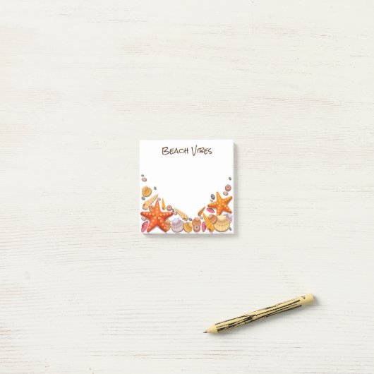 Strand Schelpen Post-it® Notes (Op bureau)
