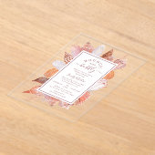 Strand Schelpen Waterverf Kust Chic Bruiloft Acryl Uitnodigingen (Laagn)