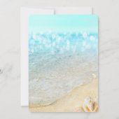 Strand Schelpen Zand Bruidsdouche Kaart (Achterkant)
