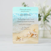 Strand Schelpen Zand Ontvangst Kaart (Staand voorkant)