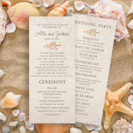 Strand Schelpen Zand Trouwprogramma Bruidsfeest