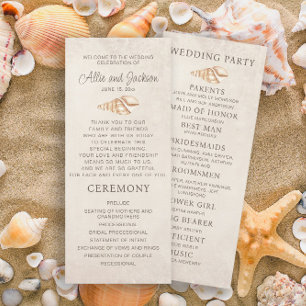 Strand Schelpen Zand Trouwprogramma Bruidsfeest