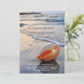 Strand Schelpen Zee Viering Van Het Leven Kaart (Staand voorkant)