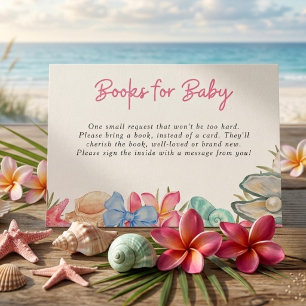 Strand Schelpen Zee zie je snel Baby Shower Informatiekaartje