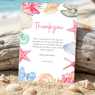 Strand Schelpen Zee Zie je snel Baby Shower Kaart