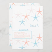 Strand Schelpen Zomer Feest Uitnodiging (Voorkant / Achterkant)