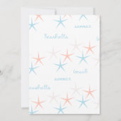 Strand Schelpen Zomerfeest Uitnodiging (Achterkant)