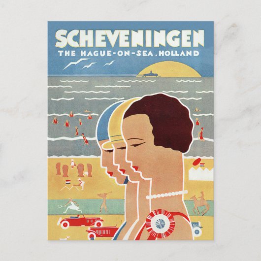 Strand Scheveningen Briefkaart (Voorkant)