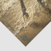 Strand Schilderij met Dravende Paarden Tissuepapier (Detail)