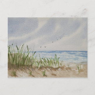 Strand schilderij  uitnodiging briefkaart