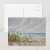 Strand schilderij uitnodiging briefkaart (Voorkant / Achterkant)
