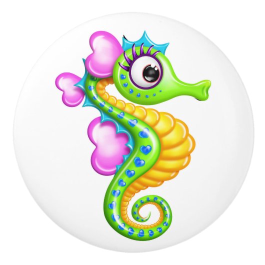 Strand Seahorse Lade Knoppen (Voorkant)