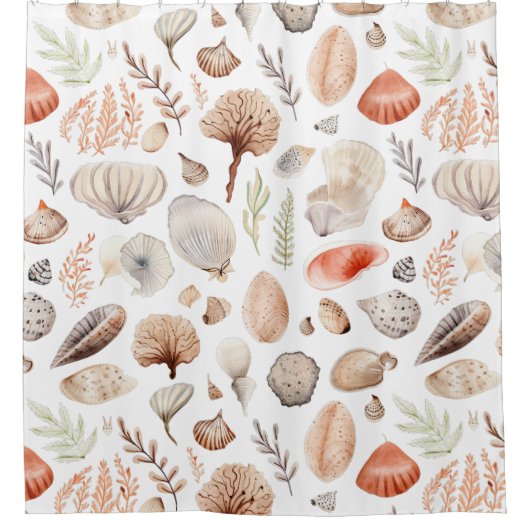 Strand Seashell kust Douchegordijn (Voorkant)