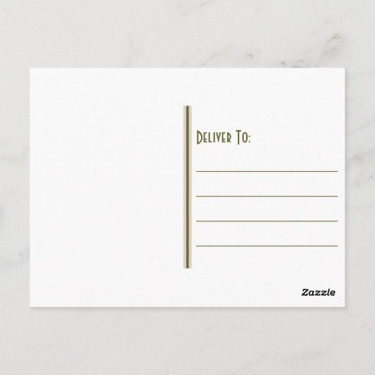 strand Seashell & Red Coral Briefkaart (Achterkant)