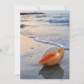 Strand Seashell String Lights Bewaar de datum Save The Date (Achterkant)