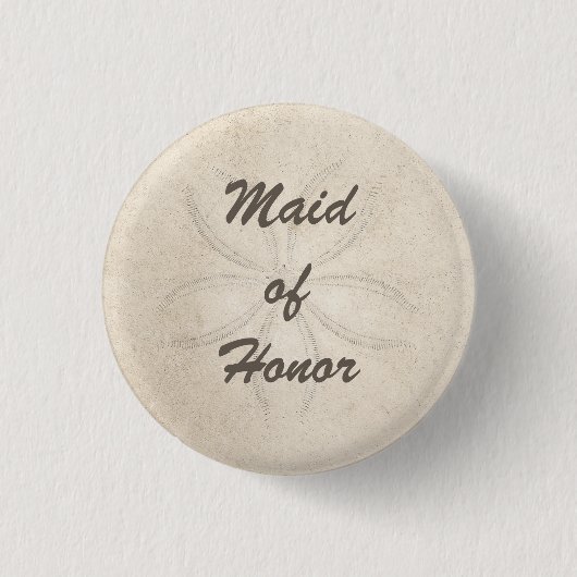 Strand Sereniteit Maid of Honor Button (Voorkant)