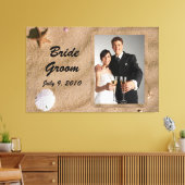 Strand Serenity Bruiloft Foto Verpakt Canvas (Insitu (Woonkamer))