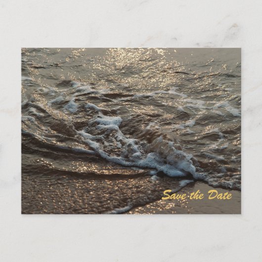 Strand Serenity Save the Date Briefkaart (Voorkant)