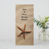 Strand Serenity Trouwprogramma Kaart (Staand voorkant)