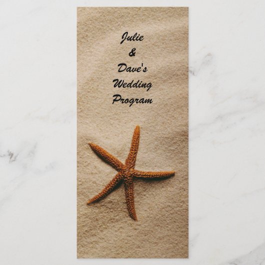 Strand Serenity Trouwprogramma Kaart (Voorkant)