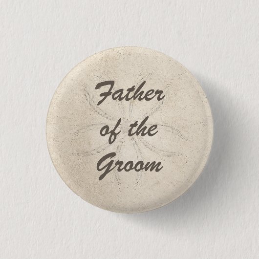 Strand Serenity Vader van de bruidegom Button (Voorkant)