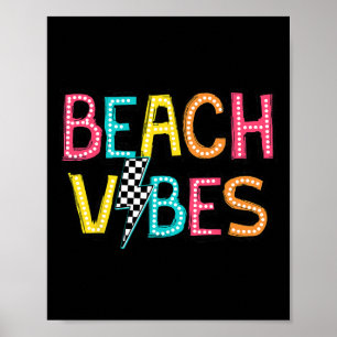 Strand Sfeer Hallo Zomer Vakantie Meisje Vrouwen T Poster