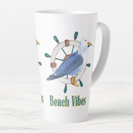 strand sfeer latte mok (Rechterhoek)