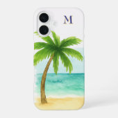 Strand Sfeer Palmboom  iPhone 16 Hoesje (Achterkant)