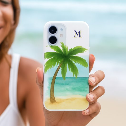 Strand Sfeer Palmboom  iPhone 16 Hoesje