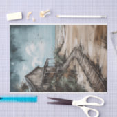 Strand Shack rustieke kustschilderij Decoupage Tissuepapier (Craft)