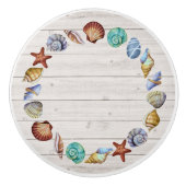 Strand Shell Cirkel Lade Knoppen Donkerder Versie (Voorkant)