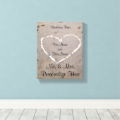 Strand Shell Hart Gepersonaliseerd Canvas Afdruk (Insitu (Houten vloer))