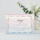 strand Shimmer roze Ocean Waters RSVP Kaartje (Staand voorkant)